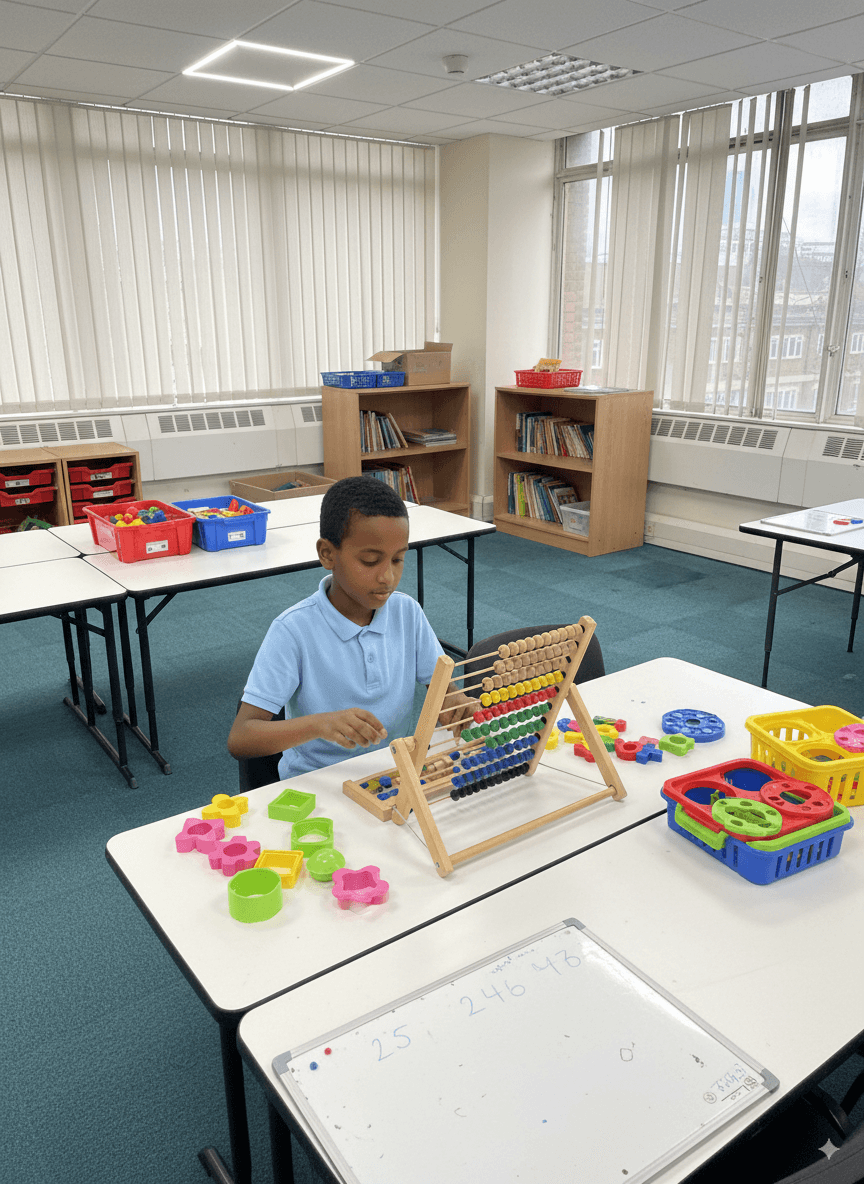 Children engaged in creative learning activities